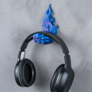Dark Ember | Gaming Headset Wandhalter – 3D gedruckter Wall Mount im Cyber/Demon Design – Gamer Setup Upgrade