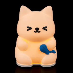 Cat Night Light – Katzen Tischlampe mit Fisch