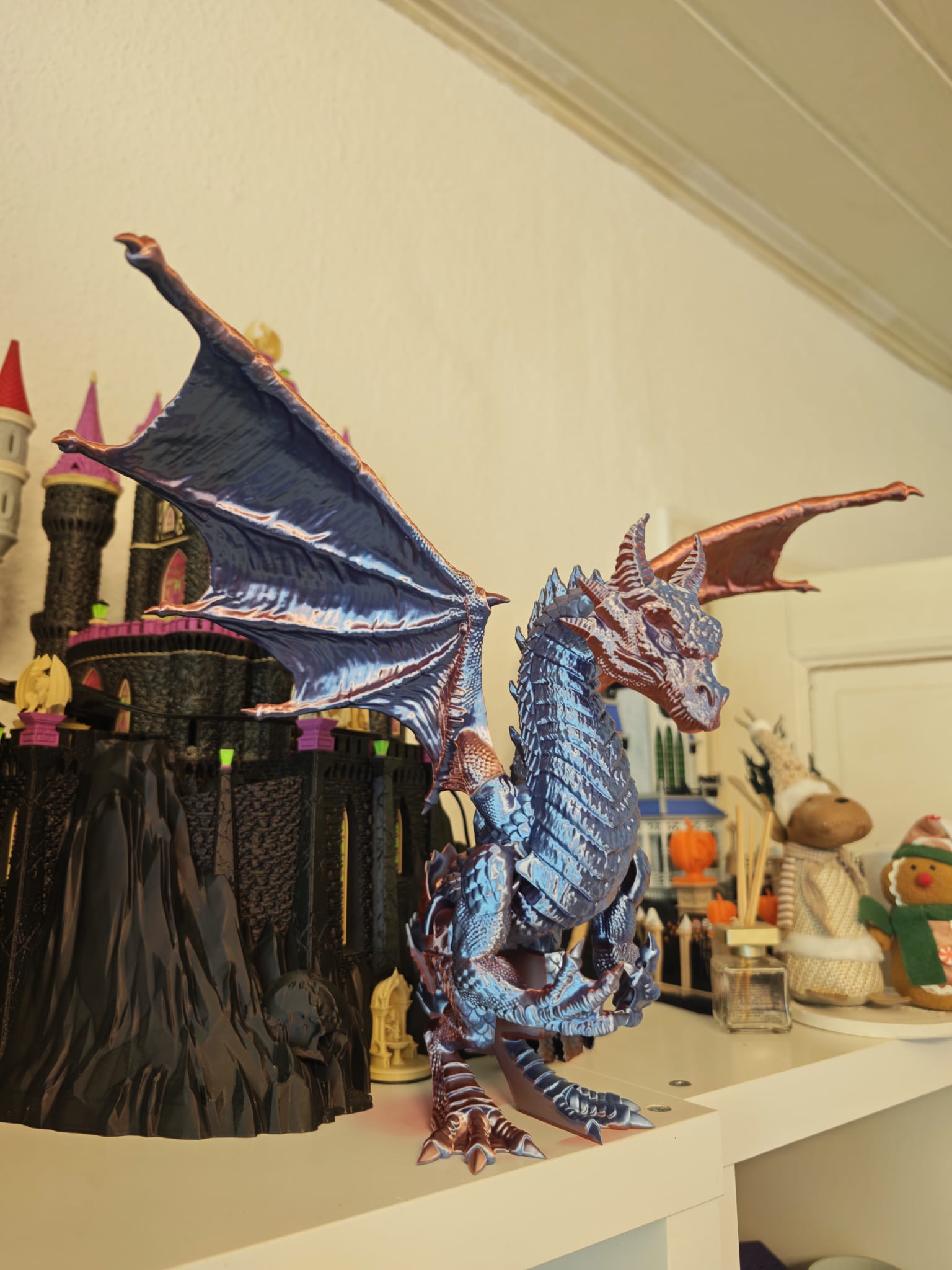 Majestätischer Fantasy-Drache – XXL Sammlerfigur mit 42 cm Flügelspannweite Fantasy Drache – Bild 8