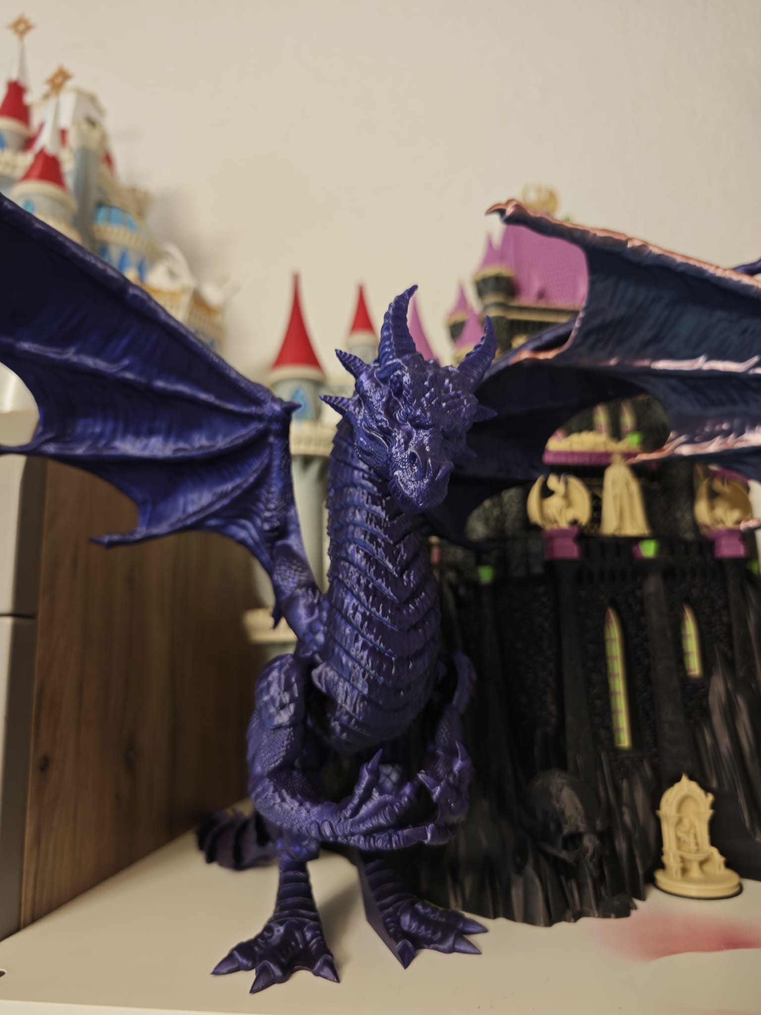 Majestätischer Fantasy-Drache – XXL Sammlerfigur mit 42 cm Flügelspannweite Fantasy Drache – Bild 3
